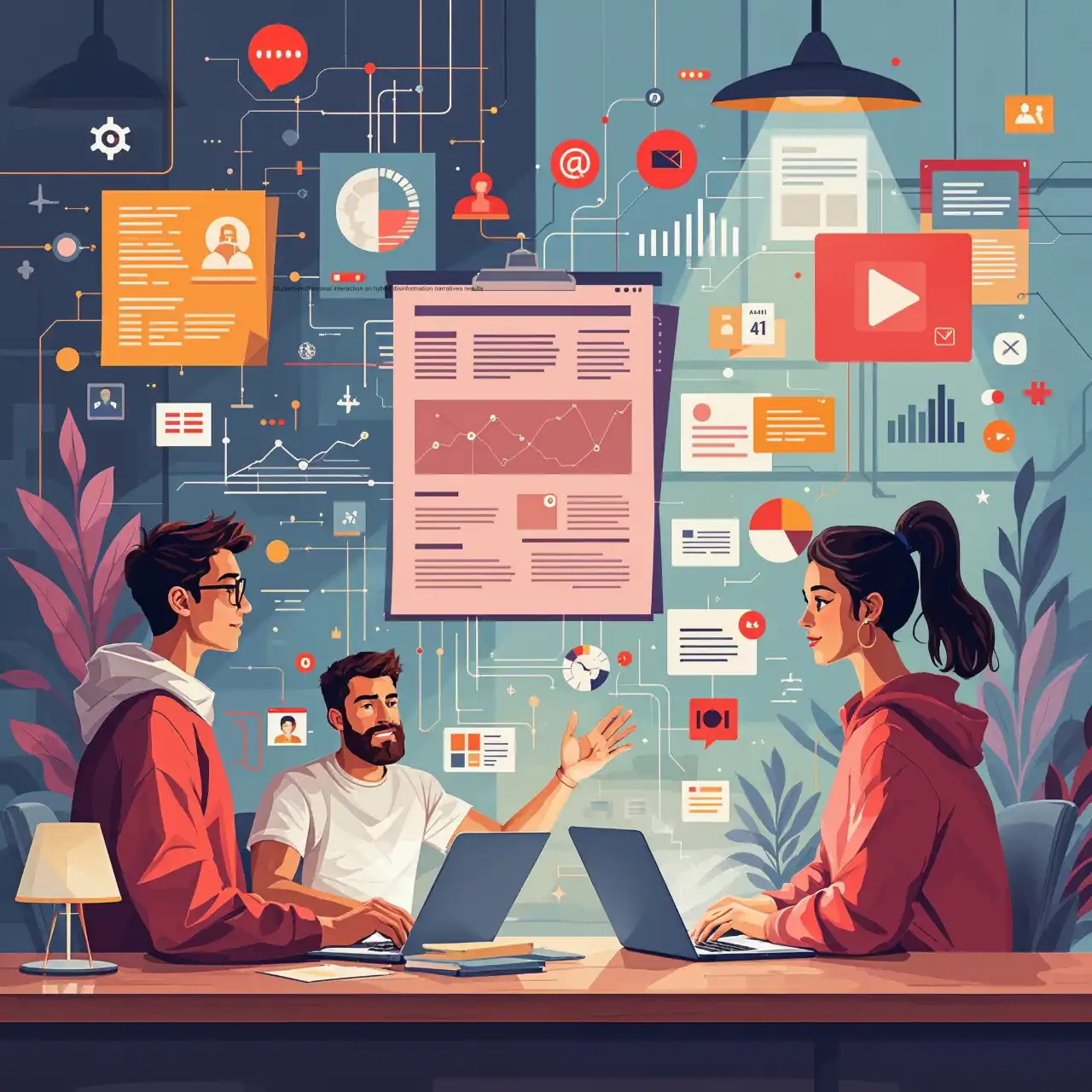 Student-professional Interaction on Disinformation Narratives